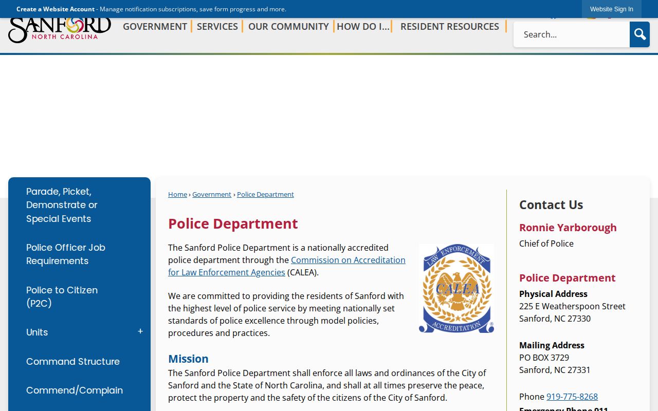 Sanford Police Department official page for recent arrest records