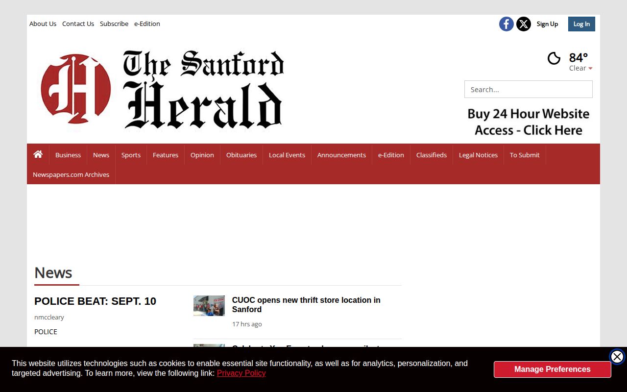 Sanford Herald local news website